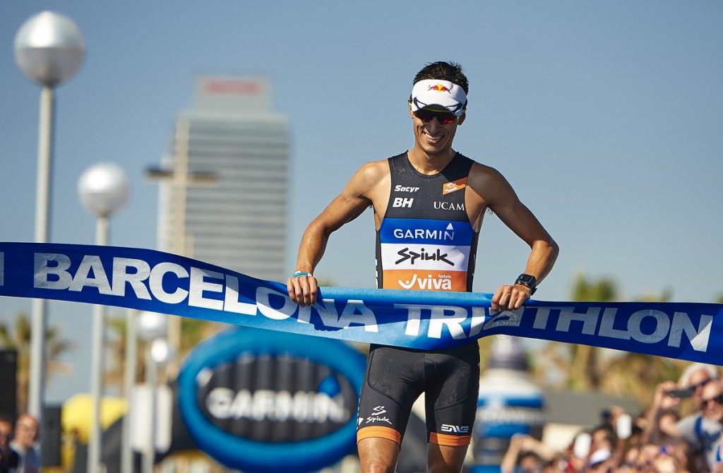 BARCELONA, SPAIN - JUNE 21: Garmin Barcelona Triathlon 2015 at Playa de la Mar Bella on June 21, 2015 in Barcelona, Spain. (Photo by Manuel Queimadelos)
